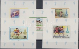 ** 1979 Moszkvai Nyári Olimpia Sor Vágott Blokkformában Mi 614-618 - Autres & Non Classés