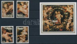 ** 1987 Rubens Festmények Sor Mi 623-626 + Blokk Mi 69 - Andere & Zonder Classificatie