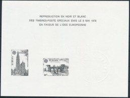 ** 1978 Europa CEPT Történelmi épületek Feketenyomat Hivatalos Postai Emléklap - Sonstige & Ohne Zuordnung