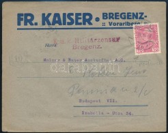 1916 Levél Perfin Bélyeggel 'K.u.k. Militärzensur Bregenz' - Andere & Zonder Classificatie