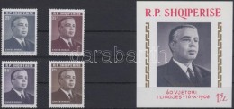 ** 1968 Hoxha Sor Mi 1315-1318 + Blokk Mi 34 - Otros & Sin Clasificación