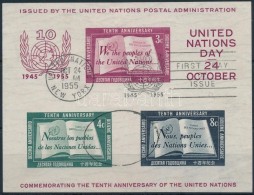 O 1955 ENSZ Napja Blokk Mi 1 II - Other & Unclassified