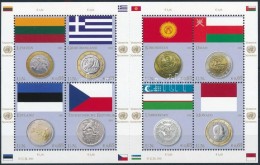 ** 2011 Zászlók és érmék Kisív Sor Mi 691-698 - Andere & Zonder Classificatie