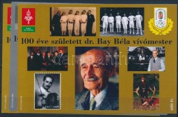 ** 2007 100 éve Született Dr. Bay Béla Vívómester 3 Db-os Emlékív... - Autres & Non Classés