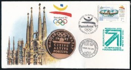 1992 Barcelona Emlékérem FDC érmés Borítékban - Sonstige & Ohne Zuordnung