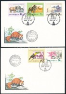 1991 125 éves A Budapest Állat- és Növénykert (II.) Vágott Sor 2 Db FDC-n - Altri & Non Classificati