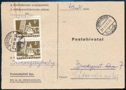 1971 Díjhiányjelentés Postai Dokumentum 2 X 5Ft Bérmentesítéssel - Sonstige & Ohne Zuordnung