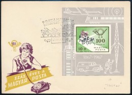 1967 100 éves A Magyar Posta 'TALPAS' Tévnyomatos FDC (5.000) - Other & Unclassified