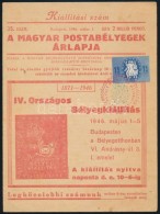 1946 (14. Díjszabás) A Magyar Postabélyegek árlapja... - Autres & Non Classés