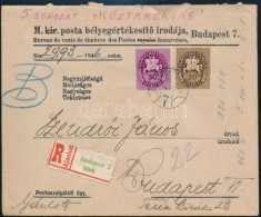 1946 Helyi Ajánlott Levél 30+20 Ezer PengÅ‘ Bérmentesítéssel 'BUDAPEST' - Other & Unclassified