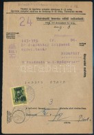 1945 TávbeszélÅ‘ Számla 5P Utalványdíjjal, Ritka Postai Dokumentum - Other & Unclassified