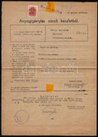 1944 Anyagigénylés Zárolt KészletbÅ‘l 30f Portóval - Otros & Sin Clasificación