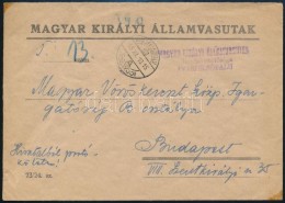 1943 Levél AVASFELSÅFALU Vasúti Bélyegzéssel / Cover With Railway Postmark - Andere & Zonder Classificatie