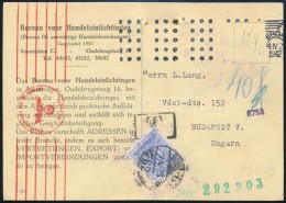 1942 LevelezÅ‘lap Hollandiából Német Cenzúrával Budapestre, Portózva /... - Andere & Zonder Classificatie