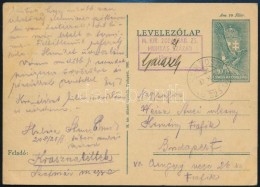 1940 Tábori Díjjegyes LevelezÅ‘lap / Field PS-card 'M.KIR. 208/21 TÁB. ZS. MUNKÁS... - Autres & Non Classés