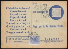 1940 Üzleti VálaszlevelezÅ‘lap Husztról KétnyelvÅ± Bélyegzéssel,... - Andere & Zonder Classificatie