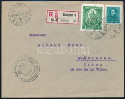 1934 Ajánlott Levél 1,10P Bérmentesítéssel 'BUDAPEST' - St. Étienne - Other & Unclassified