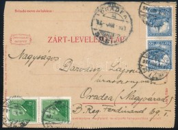 1933 Budapest - Románia 32f (4 Bélyeges) Zárt LevelezÅ‘lap - Andere & Zonder Classificatie