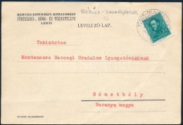 1934 Rédics - Zalaegerszeg Vasúti Mozgóposta Bélyegzés LevelezÅ‘lapon - Andere & Zonder Classificatie