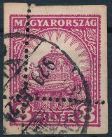 O 1928 PengÅ‘-fillér 8f Látványos Elfogazással / Mi 446 With Shifted Perforation - Other & Unclassified