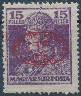 ** Debrecen I. 1919 Károly 15f Piros Felülnyomással, Garancia Nélkül (**25.000) - Otros & Sin Clasificación