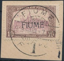 Fiume 1918 Parlament 10K Kivágáson, Gépi Felülnyomással (450.000) / Mi 25 With... - Otros & Sin Clasificación