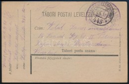 1918 Tábori Posta LevelezÅ‘lap 'EP 445' - Autres & Non Classés