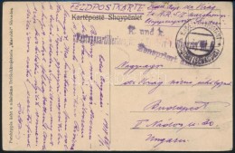 1917 Tábori Posta Képeslap 'Festungsartillerieregiment Freiherr V. Ronvroy Nr.5.' + 'EP SCUTARI... - Andere & Zonder Classificatie