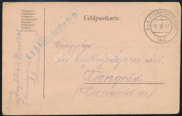 1917 Tábori Posta LevelezÅ‘lap 'K.u.K. Feldjägerbataillon Nr.28.' + 'EP 165' - Autres & Non Classés