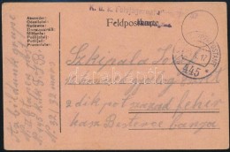 1917 Tábori Posta LevelezÅ‘lap 'K.u.k. Feldjägerbataillon Nr.32.' + 'EP 445 A' - Sonstige & Ohne Zuordnung