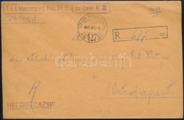 1917 Ajánlott Tábori Posta Levél 'TP 427' - Autres & Non Classés