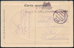 1917 Tábori Posta Képeslap 'K.u.k. Schiffstationskommando' ,,EP 348' - Sonstige & Ohne Zuordnung