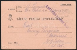 1915 Tábori Posta LevelezÅ‘lap 'K. Und K. Mobiles Reservespital No. 1/2' + 'TP 130' - Autres & Non Classés