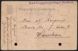 1915 Tábori Posta LevelezÅ‘lap 'K.u.k. Kriegsgefangenenlager Marchtrenk' - Autres & Non Classés