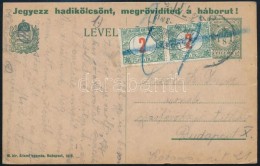 1918 8f Díjjegyes LevelezÅ‘lap, Bélyeghiány Miatt 2 X 2 Fillérrel Portózva - Autres & Non Classés