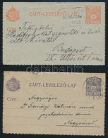 1916-1919 4 Db Díjjegyes Zárt LevelezÅ‘lap - Autres & Non Classés