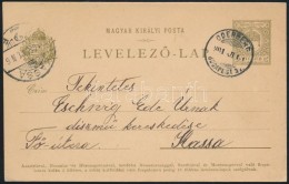 1901 ,,ODERBERG - BUDAPEST 37 Sz.' Vasúti Mozgóposta Bélyegzés - Andere & Zonder Classificatie