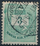 O 1881 3kr, Festékfoltok - Altri & Non Classificati