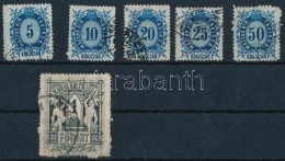 O 1874 Távírda 6 érték (40kr, 2Ft Hiányzik) - Otros & Sin Clasificación