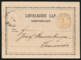 1874 Díjjegyes LevelezÅ‘lap / PS-card 'GRABÁCZ TORONTÁL M.' (Gudlin Ebben A Formában... - Other & Unclassified