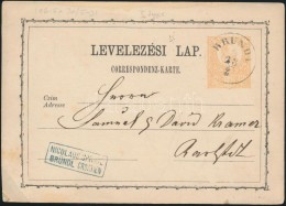 1871 2kr Díjjegyes LevelezÅ‘lap 'BRÜNDL' - Autres & Non Classés