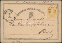 1871 2kr Díjjegyes LevelezÅ‘lap / PS-card 'DALJA' - Other & Unclassified