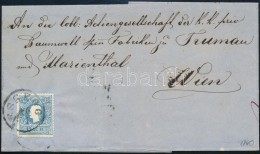 1860 15kr II Levélen 'ESSEGG'- Wien - Autres & Non Classés