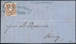 1860 10kr II Festékfoltos Bélyeg Kék CégbélyegzÅ‘vel... - Other & Unclassified