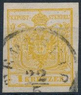 O 1850 1kr HP Kadmium Sárga 'TEMESVÁR' Certificate: Steiner - Andere & Zonder Classificatie