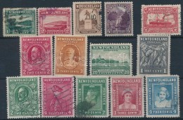 ** * O Új-Fundland 1923-1938 14 Db Klf Bélyeg Stecklapon - Altri & Non Classificati