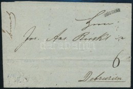 1843 Portós Levél/ Unpaid Cover ,,UNGHVÁR' (sérült/ Damaged) - Sonstige & Ohne Zuordnung