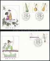 1983 Húros Hangszerek 2 Db FDC Mi 1853-1857 - Altri & Non Classificati