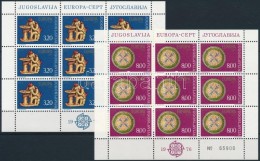 ** 1971+1976 Europa CEPT 2 Klf Kisív Sor Mi 1416-1417 + 1635-1636 - Other & Unclassified