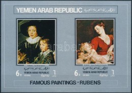 ** 1968 Rubens Festmények Blokk Ezüst Kerettel Mi 65 - Autres & Non Classés